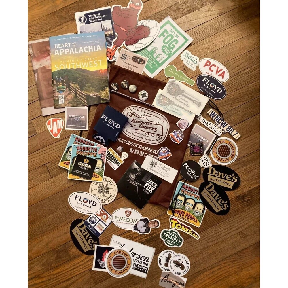 RARE 2023 IBMA Wide Open Bluegrass Festival lot Music Canvas Tote Bag + Stickers